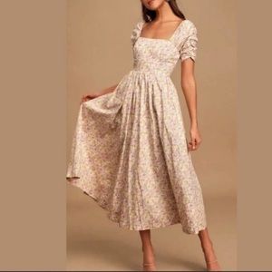 Free People NWT Powder Combo long floral dress